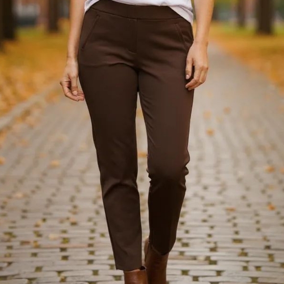Chico's -NWT, Fabulously So Slimming Pants, Brown, Tummy Control, Stretch, Slits - Picture 1 of 9